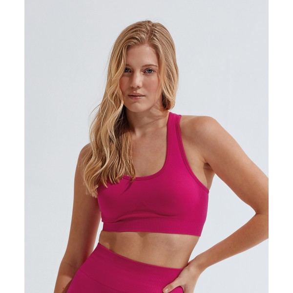 Reggiseno sportivo TriDri® senza cuciture '3D fit', tinta unita - cod. RWTR214