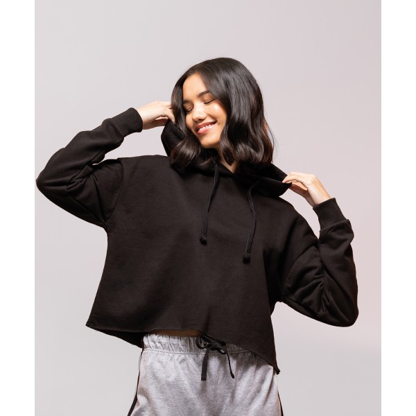 Felpa con cappuccio corta da donna - cod. RWSK516