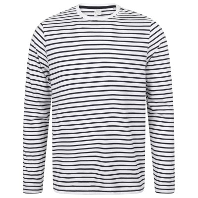 T-shirt unisex a righe a maniche lunghe