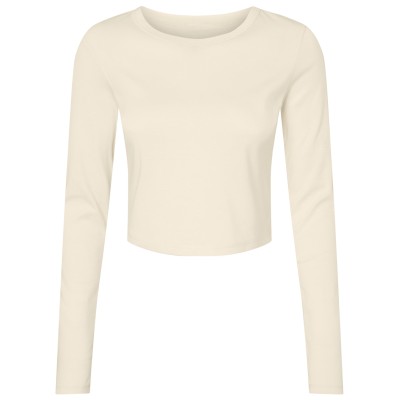 Maglietta da donna a maniche lunghe in micro costine per neonati Maglietta da donna a maniche lunghe in micro costine per neonati
