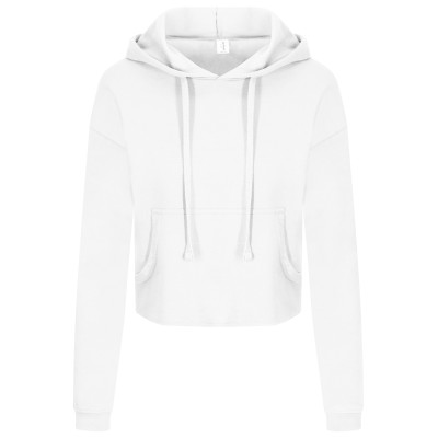 Felpa con cappuccio corta da donna