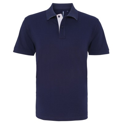 Polo da uomo a contrasto con vestibilità classica