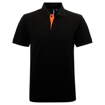 Polo da uomo a contrasto con vestibilità classica