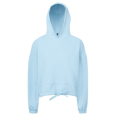 Felpa oversize corta con cappuccio TriDri® da donna