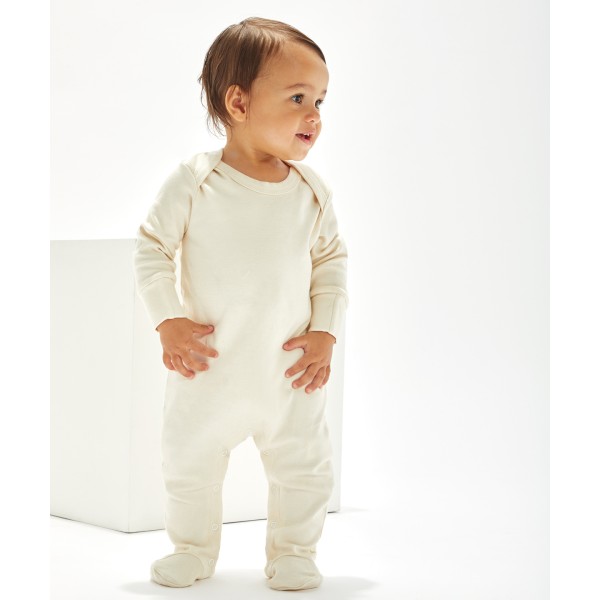 Tutina da notte con guanti in cotone biologico per neonati - cod. RWBZ035