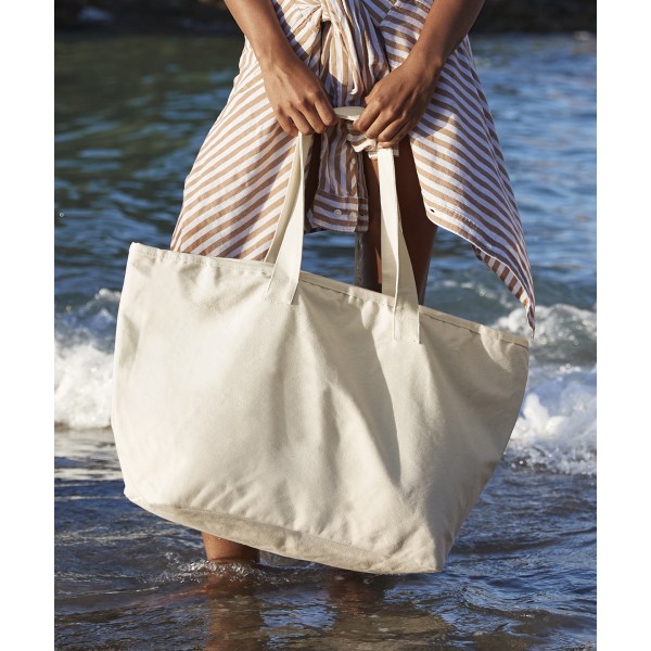 Borsa tote in tela pesante di grandi dimensioni - cod. RWWM606
