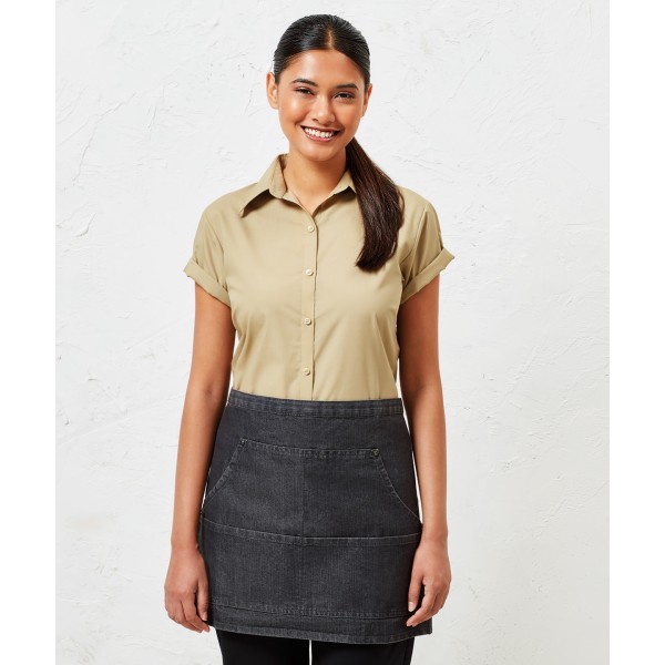 Grembiule in denim con cuciture jeans - cod. RWPR125