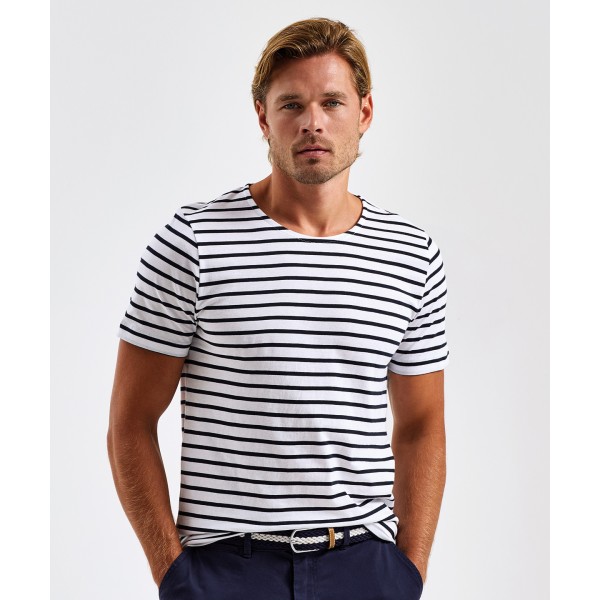 T-shirt costiera da uomo a maniche corte Marinière - cod. RWAQ072