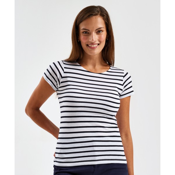 Maglietta a maniche corte da donna Marinière coastal - cod. RWAQ073
