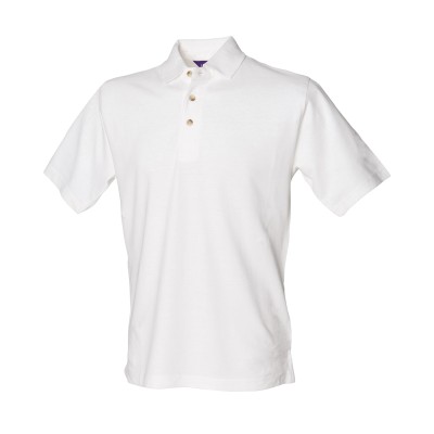 Polo classica in piqué di cotone con collo alto