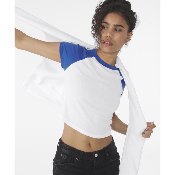 T-shirt da donna a costine micro raglan per neonati - cod. RWBE143