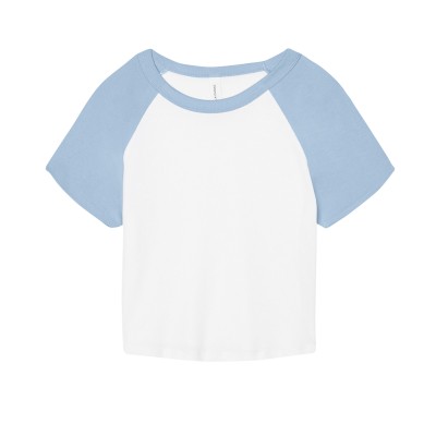 T-shirt da donna a costine micro raglan per neonati T-shirt da donna a costine micro raglan per neonati