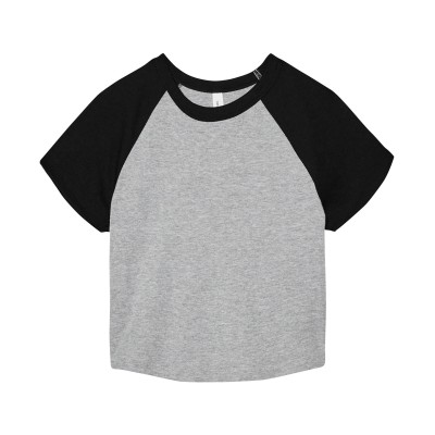 T-shirt da donna a costine micro raglan per neonati T-shirt da donna a costine micro raglan per neonati