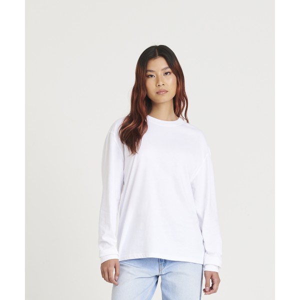 T-shirt oversize 100 a maniche lunghe - cod. RWJT019
