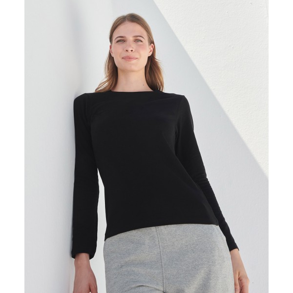 T-shirt elasticizzata a maniche lunghe da donna Feel Good - cod. RWSK124