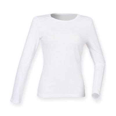 T-shirt elasticizzata a maniche lunghe da donna Feel Good T-shirt elasticizzata a maniche lunghe da donna Feel Good