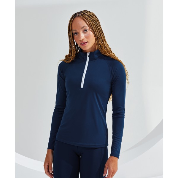 Maglia a maniche lunghe TriDri® Performance da donna con cerniera ¼ - cod. RWTR120