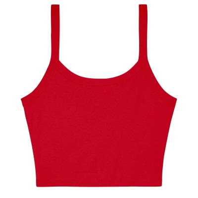 Canotta da donna con spalline sottili a costine micro Canotta da donna con spalline sottili a costine micro
