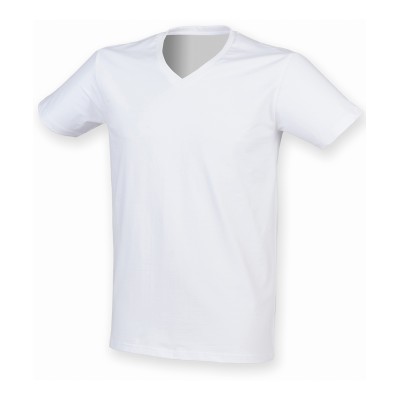 T-shirt elasticizzata con scollo a V da uomo per sentirsi bene T-shirt elasticizzata con scollo a V da uomo per sentirsi bene