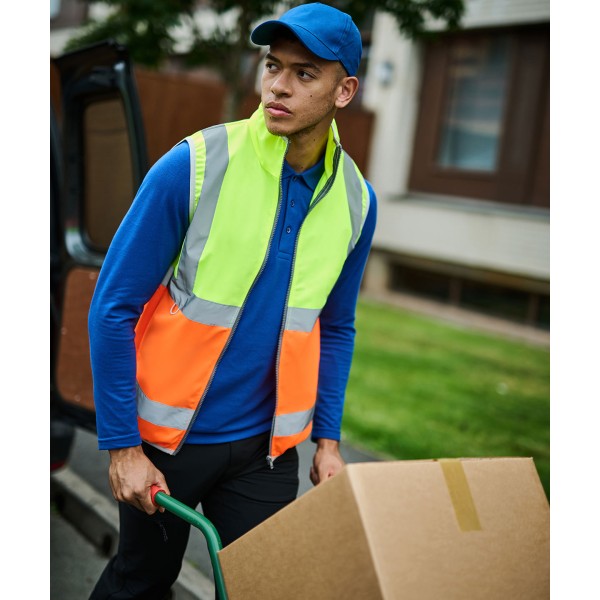 Gilet Pro Hi-Vis con cerniera completa - cod. RWRG472