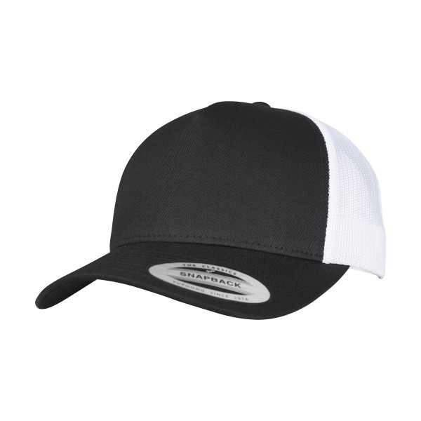Cappellino da camionista retrò a 5 pannelli bicolore (6506T) - cod. RWYP125