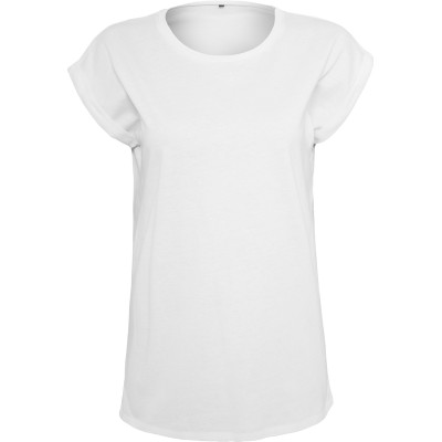 Maglietta da donna con spalle estese in tessuto organico