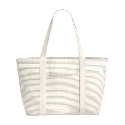 Shopper in cotone biologico a righe