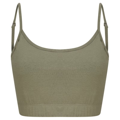 Canotta corta alla moda sostenibile da donna con spalline regolabili Canotta corta alla moda sostenibile da donna con spalline regolabili