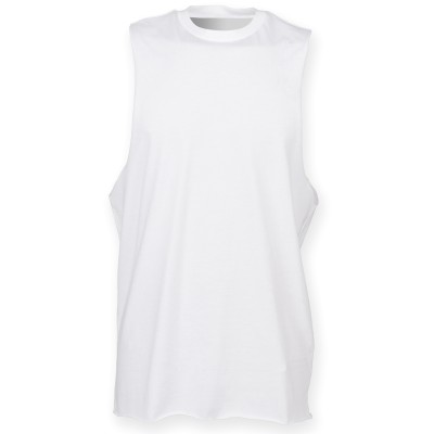Gilet con collo alto e giromanica tagliato