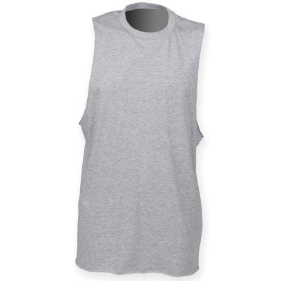 Gilet con collo alto e giromanica tagliato