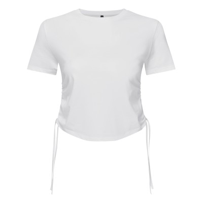 Top corto da donna con ruches TriDri®