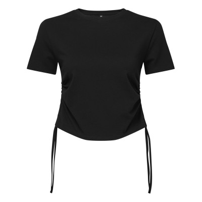 Top corto da donna con ruches TriDri®