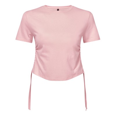 Top corto da donna con ruches TriDri®