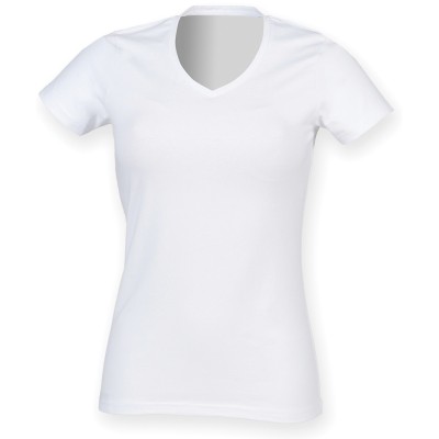 Maglietta elasticizzata con scollo a V da donna Feel Good Maglietta elasticizzata con scollo a V da donna Feel Good