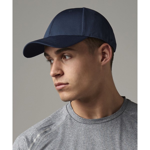 Cappellino a 6 pannelli in rete traspirante - cod. RWBC196