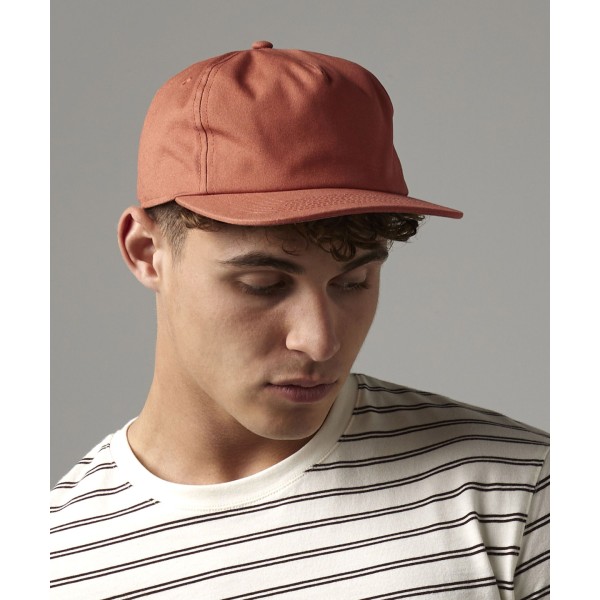Cappellino destrutturato a 5 pannelli in cotone biologico - cod. RWBC64N