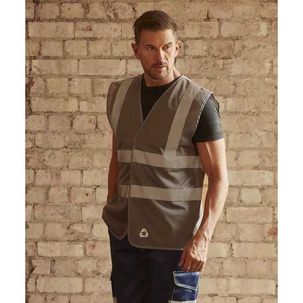 Gilet a 2 bande e bretelle in maglia aperta Top Cool (HVW120) - cod. RWYK006