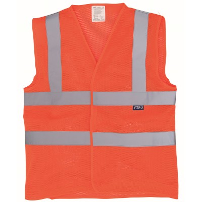 Gilet a 2 bande e bretelle in maglia aperta Top Cool (HVW120)