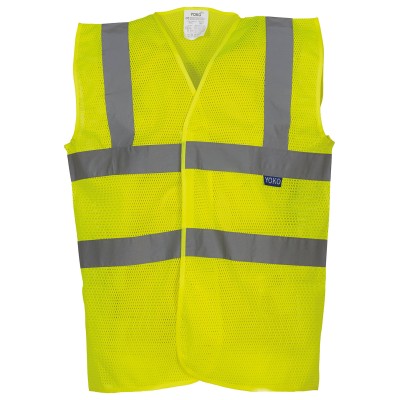 Gilet a 2 bande e bretelle in maglia aperta Top Cool (HVW120)