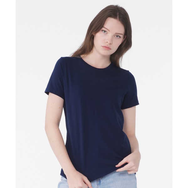 Maglietta a maniche corte in jersey rilassato da donna - cod. RWBE046