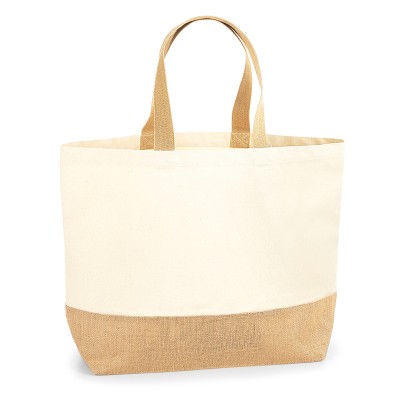Borsa in tela con base in juta XL