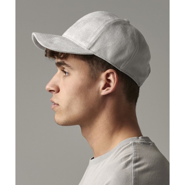 Cappellino in finta pelle scamosciata a 6 pannelli - cod. RWBC656