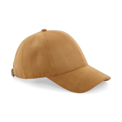 Cappellino in finta pelle scamosciata a 6 pannelli