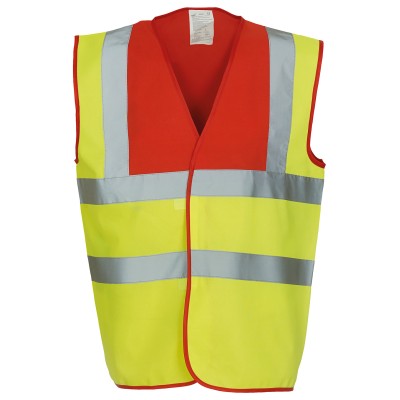 Gilet ad alta visibilità con 2 bretelle (HVW100)