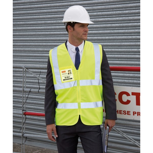Gilet di sicurezza con cerniera centrale - cod. RWR202X