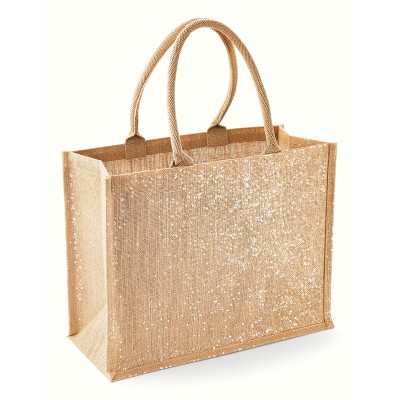 Borsa shopper in juta scintillante