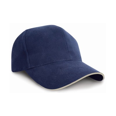 Cappellino in cotone pesante stile professionale con visiera a sandwich