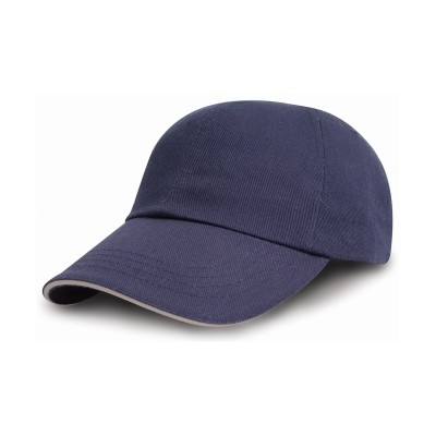 Cappellino da ricamo/stampatore in cotone spazzolato con visiera a sandwich