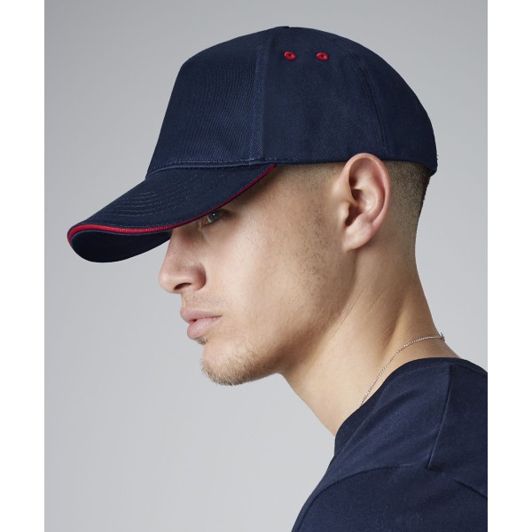 Cappellino Ultimate 5 pannelli - visiera sandwich - cod. RWBC15C
