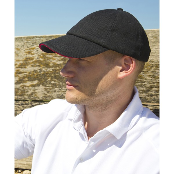 Cappellino in cotone spazzolato pesante a basso profilo con visiera a sandwich - cod. RWRC24P